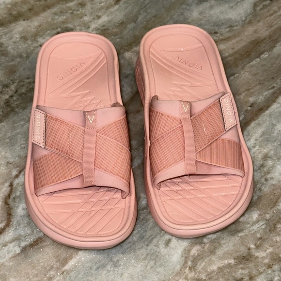 Women’s VIONIC Adjustable Recovery slide sandals- Rebound. Pink- Size 6 - Picture 3 of 7
